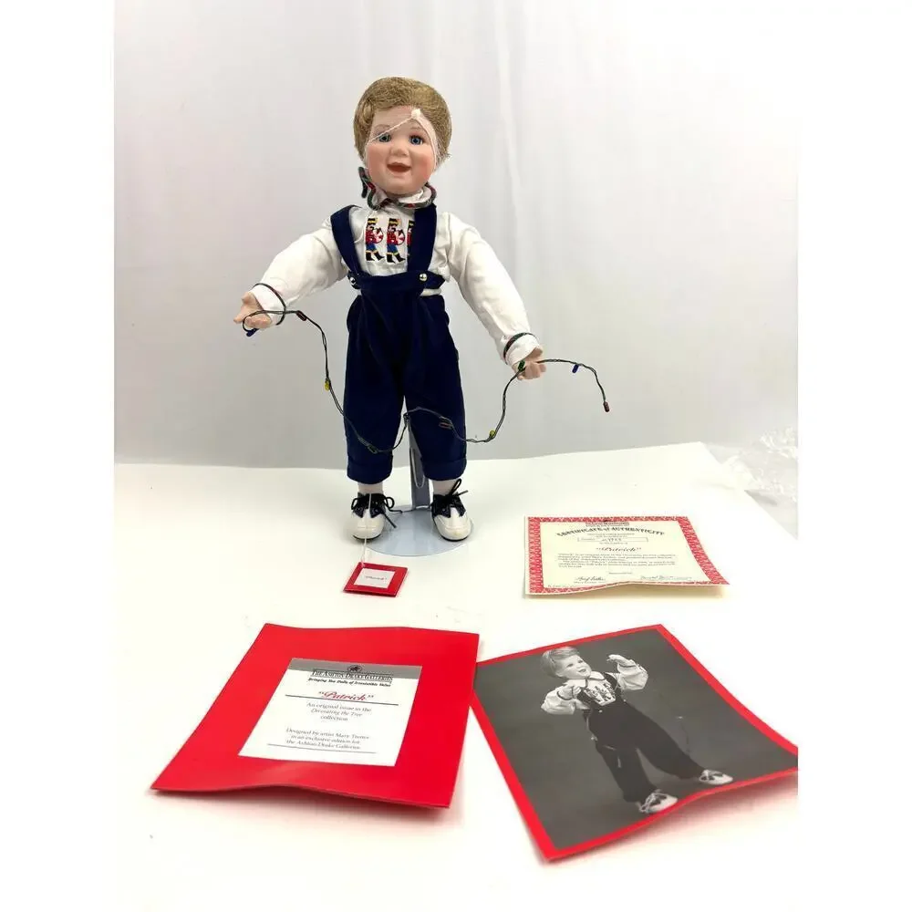 VTG Ashton Drake Galleries Patrick Porcelain Boy Doll 1995 Stand Original #93222